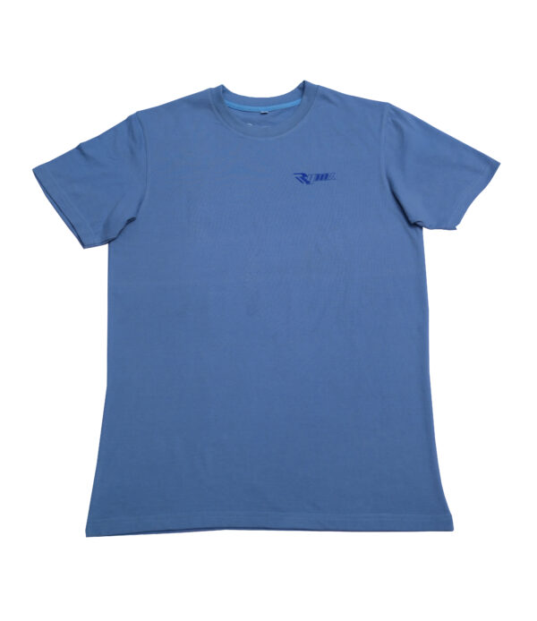 RYMX Men's Sky Blue Round Neck T-Shirt - 100% Cotton, Short Sleeve, Casual Slim Fit, Breathable