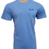 RYMX Men's Sky Blue Round Neck T-Shirt - 100% Cotton, Short Sleeve, Casual Slim Fit, Breathable